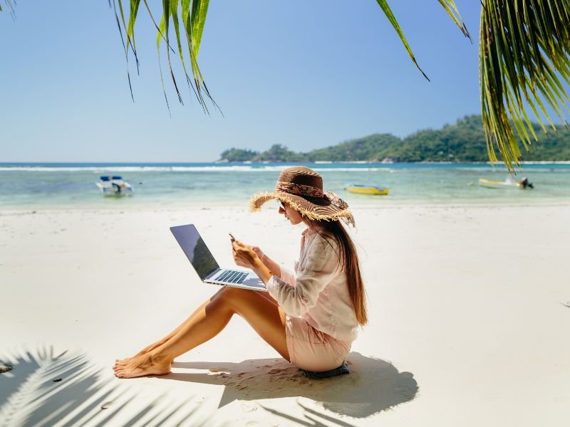 An image representing the concept of freelancing, showing a person working independently on a laptop.