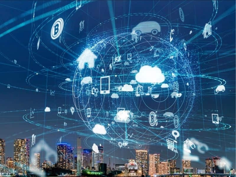 Laptop displaying digital products like e-books courses and templates