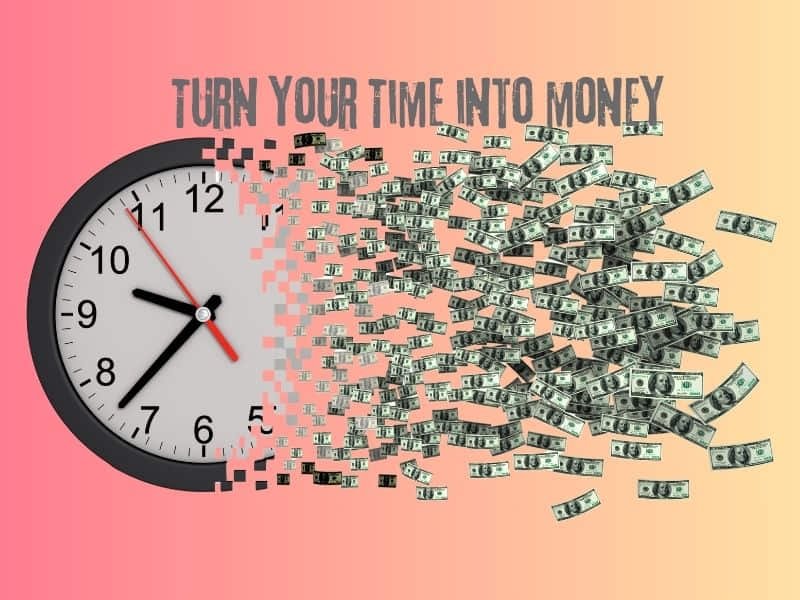 Person using a laptop and smartphone to earn money online